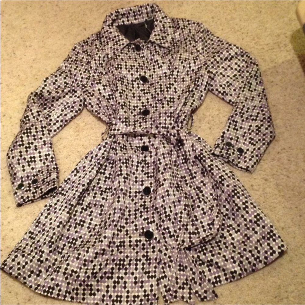 Like New Apt 9 XL Polka Dot Fall Long Jacket